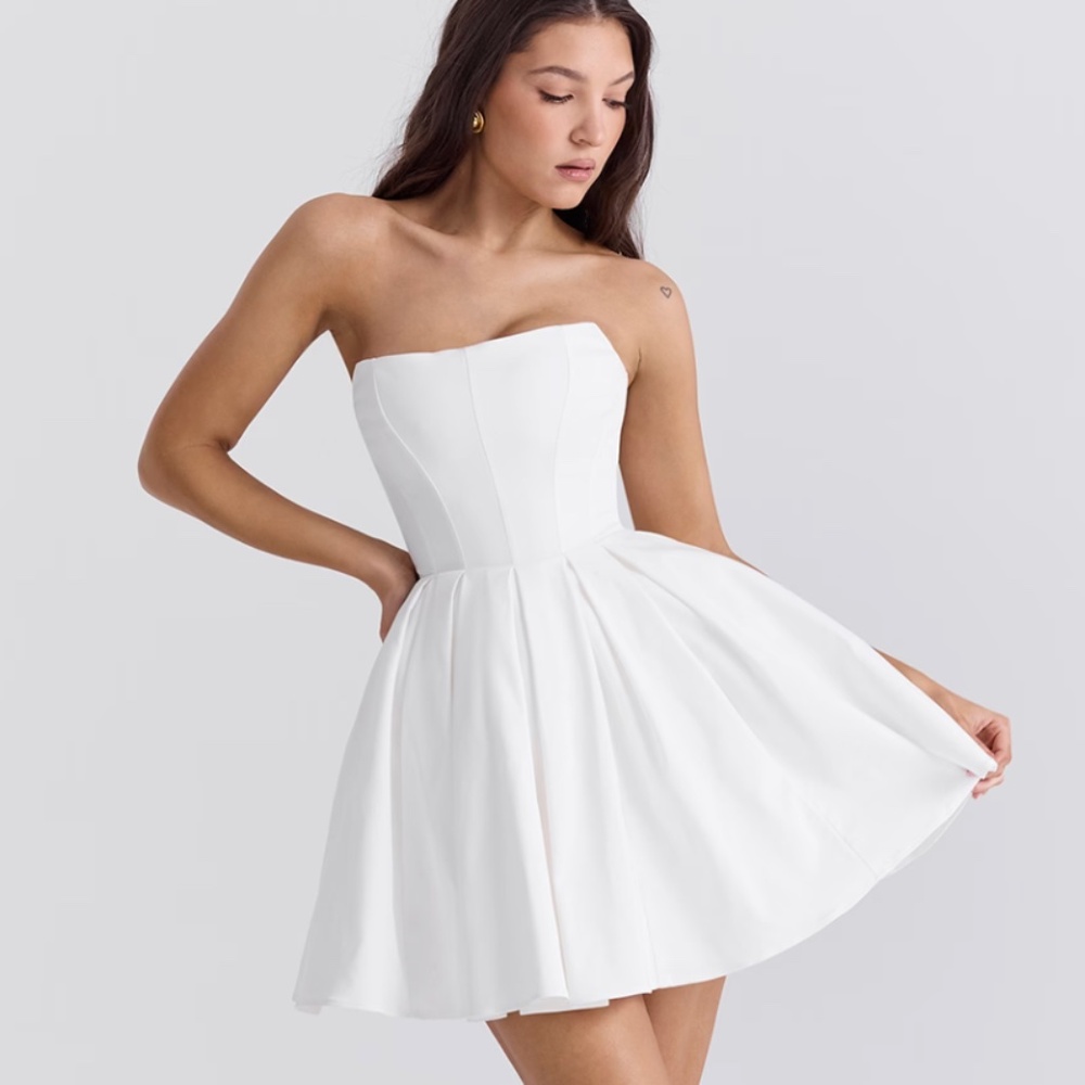 House of CB Emmanuela White Strapless Dress Size L+ (XL)